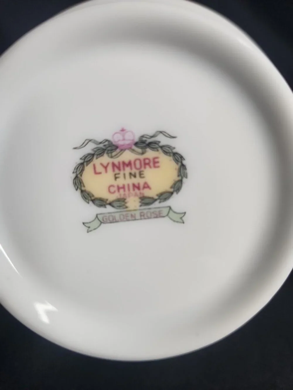 Vintage Lynmore China Sugar Bowl Golden Rose Pattern No Lid 2 Handle